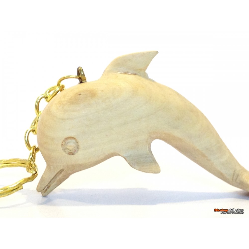Olive Wood Dolphin -Keychain