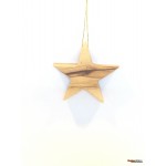 Olive Wood Christmas Decorations-Solid Star