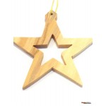 Olive Wood Christmas Decoration-Empty Star