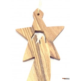 Olive Wood Christmas Decorations -Shooting Star