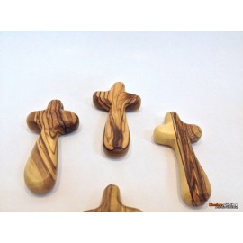 Olive Wood Holding Cross- Large