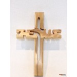 Olive Wood Cross-Jesus