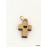 Olive Wood Cross-Heart of Jesus Pendant