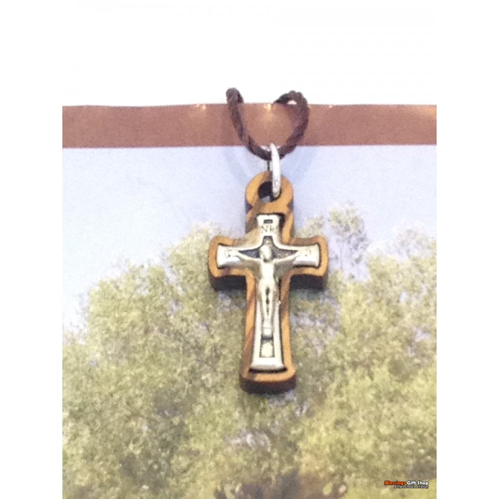 Olive Wood Cross -Pendant