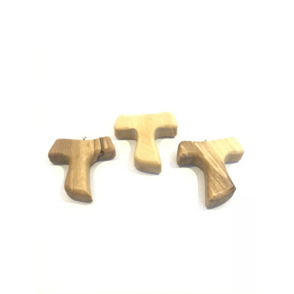 Olive Wood Tau Cross