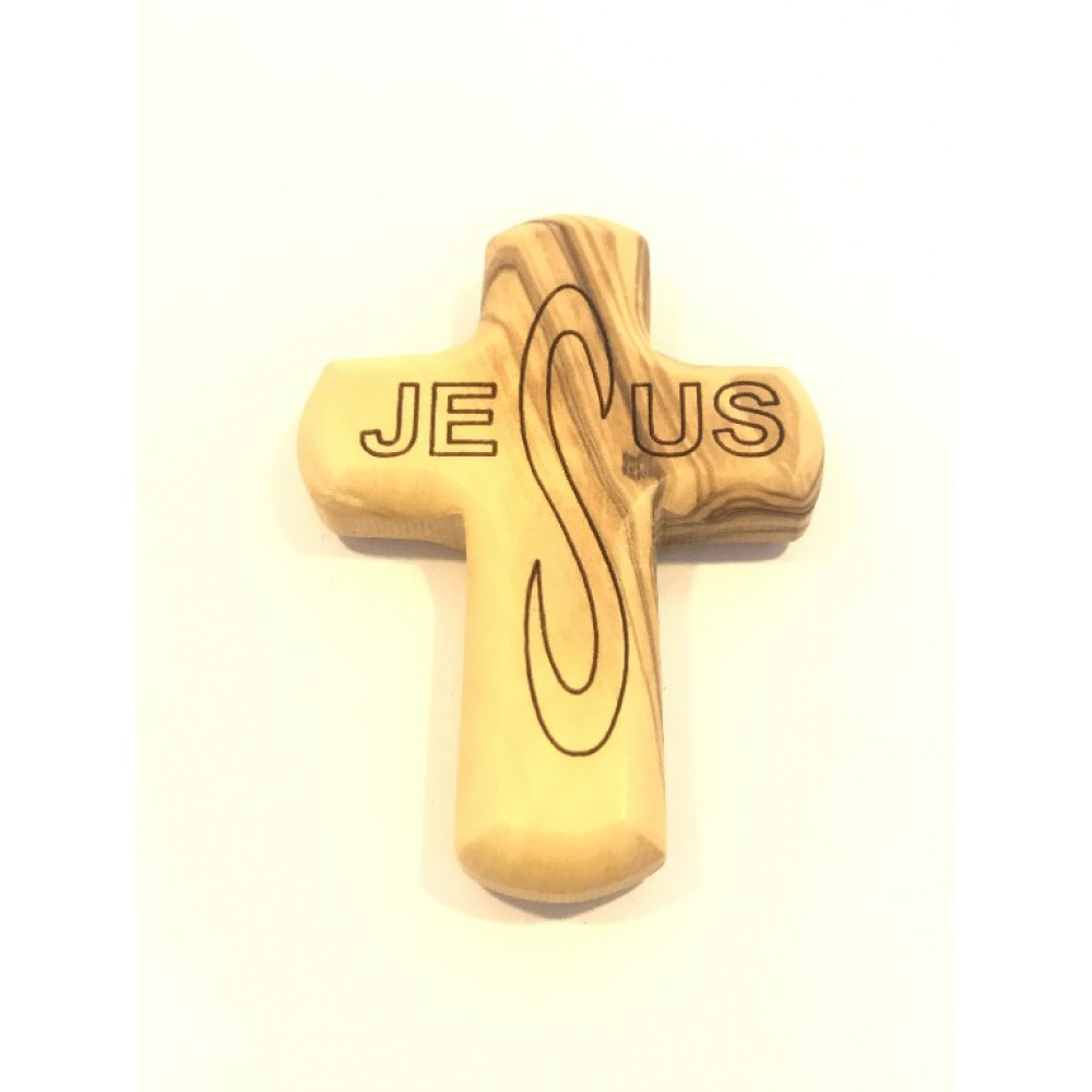 Olive Wood Cross -Jesus