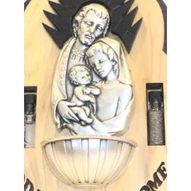 Olive Wood Holy Family Wall Plaque 