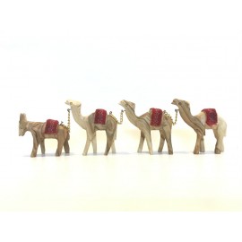 Olive Wood Camel Caravan Small