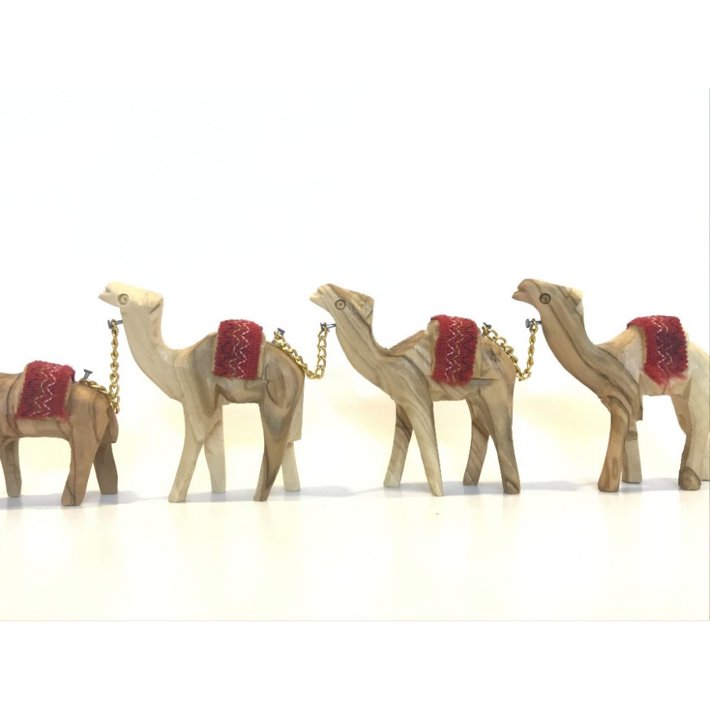 Olive Wood Camel Caravan Small