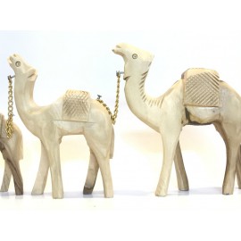 Olive Wood Camel Caravan   