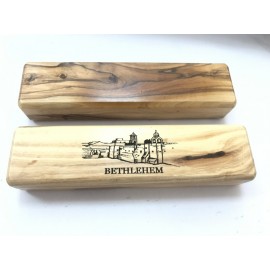 Olive WOod Case with Pen 