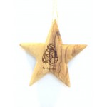 Olive Wood Christmas Decorations Star made in holy land 