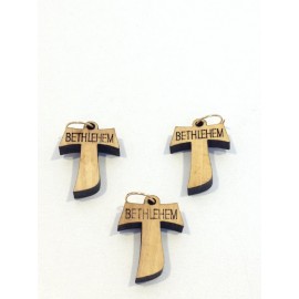 Olive Wood Cross-Tau
