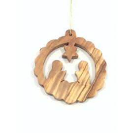 olive wood christmas Decoration made in bethlehem