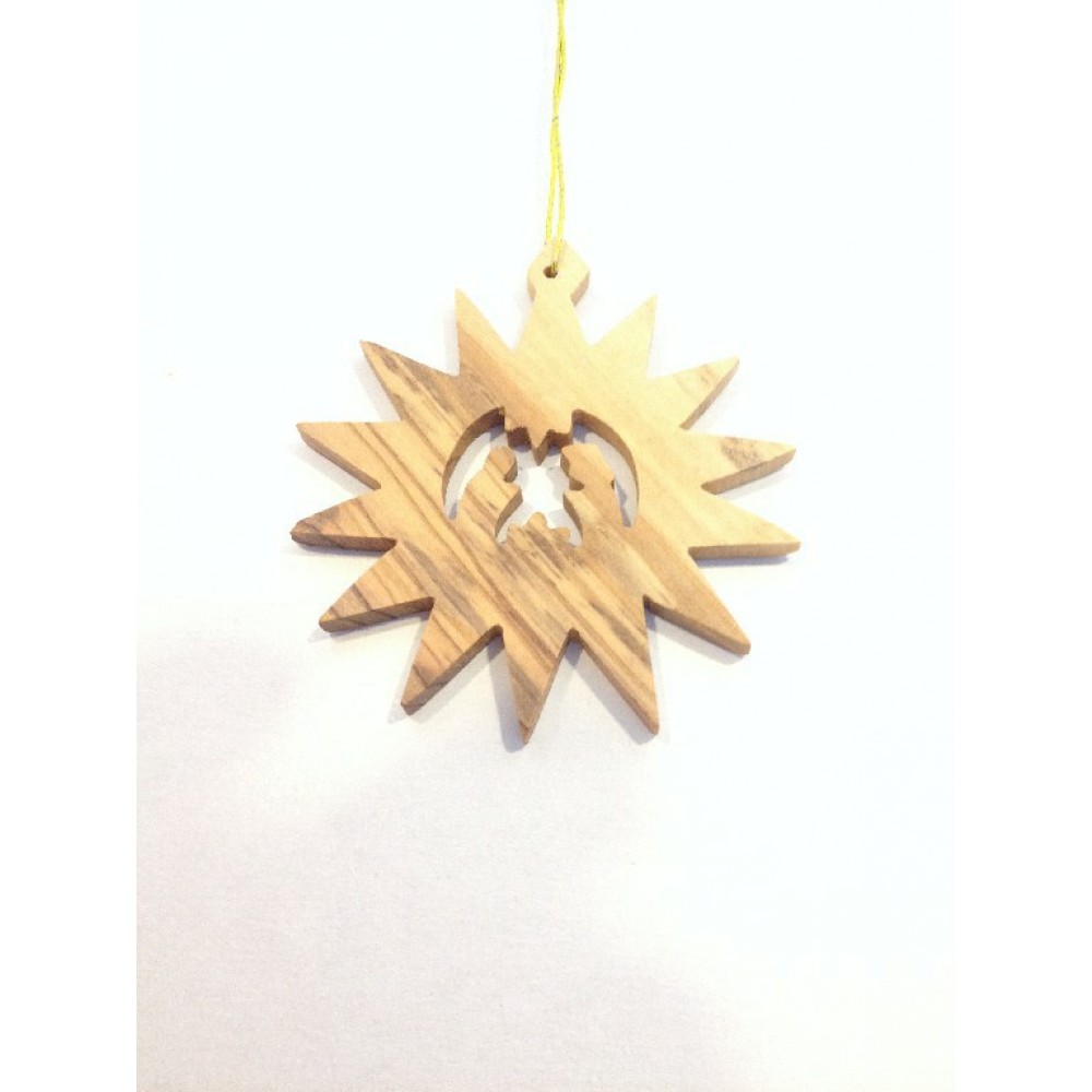  Olive Wood Star of Bethlehem-Small