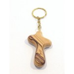 Olive Wood Keychain-Holding Cross