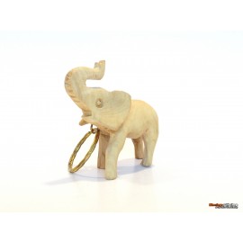 Olive Wood Keychain-Elephant