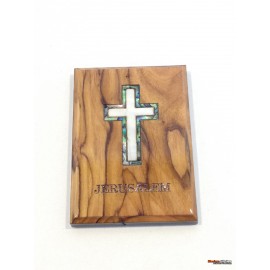 Olive Wood And Mother of Pearl Magnet
