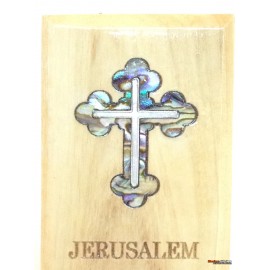 Olive Wood And Mother of Pearl Magnet