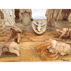 Olive Wood Nativity Set and House-Master Piece