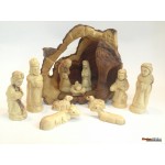 Olive Wood Nativity Set and House