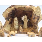 Olive Wood Nativity Set and House