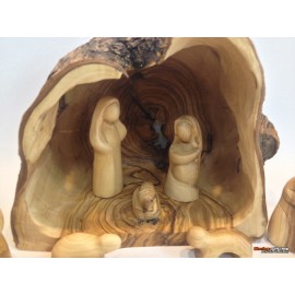 Olive Wood Nativity Set and House