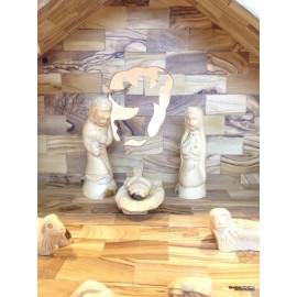 Olive Wood Nativity Set and House 