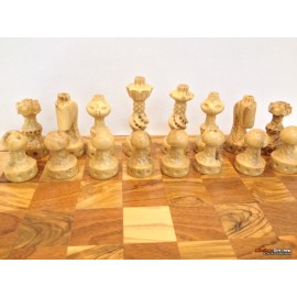 Olive Wood Chess Set and Board-Master Piece