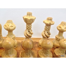 Olive Wood Chess Set and Board-Master Piece
