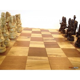 Olive Wood Chess Set and Board-Master Piece