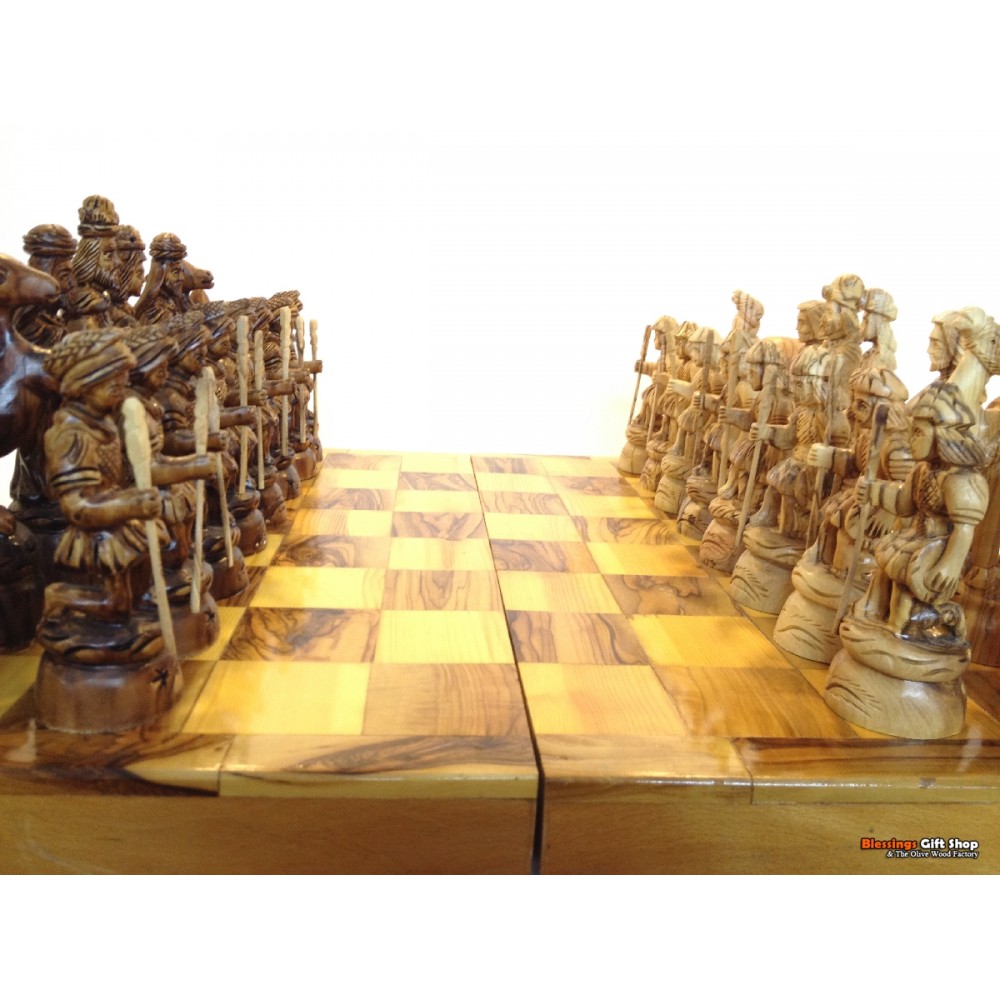 Olive Wood Chess Set and Board