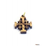 Olive Wood Jerusalem Cross - Pendant