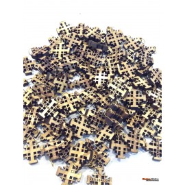 Olive Wood Jerusalem Cross - Pendant